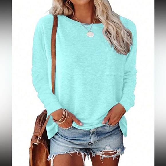 Plus size long sleeve comfy casual top - Picture 1 of 16